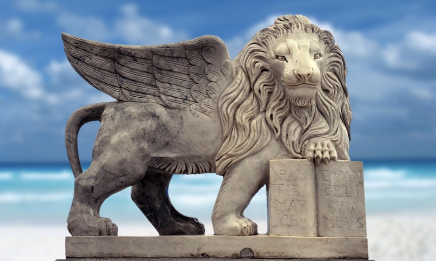 Larnaka Region Winged Lion of Venice Statue